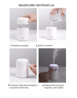 Kvapų Difuzorius Home 300ml baltos spalvos