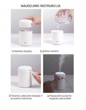 Kvapų Difuzorius Home 300ml baltos spalvos